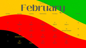 February Daily Number Calendar